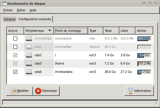 disk-manager - configuration avancée