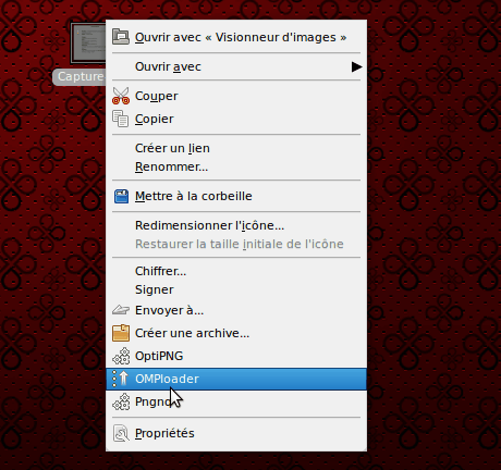 omploader nautilus clic-droit