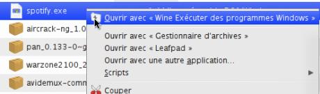 Spotify exécuter avec Wine